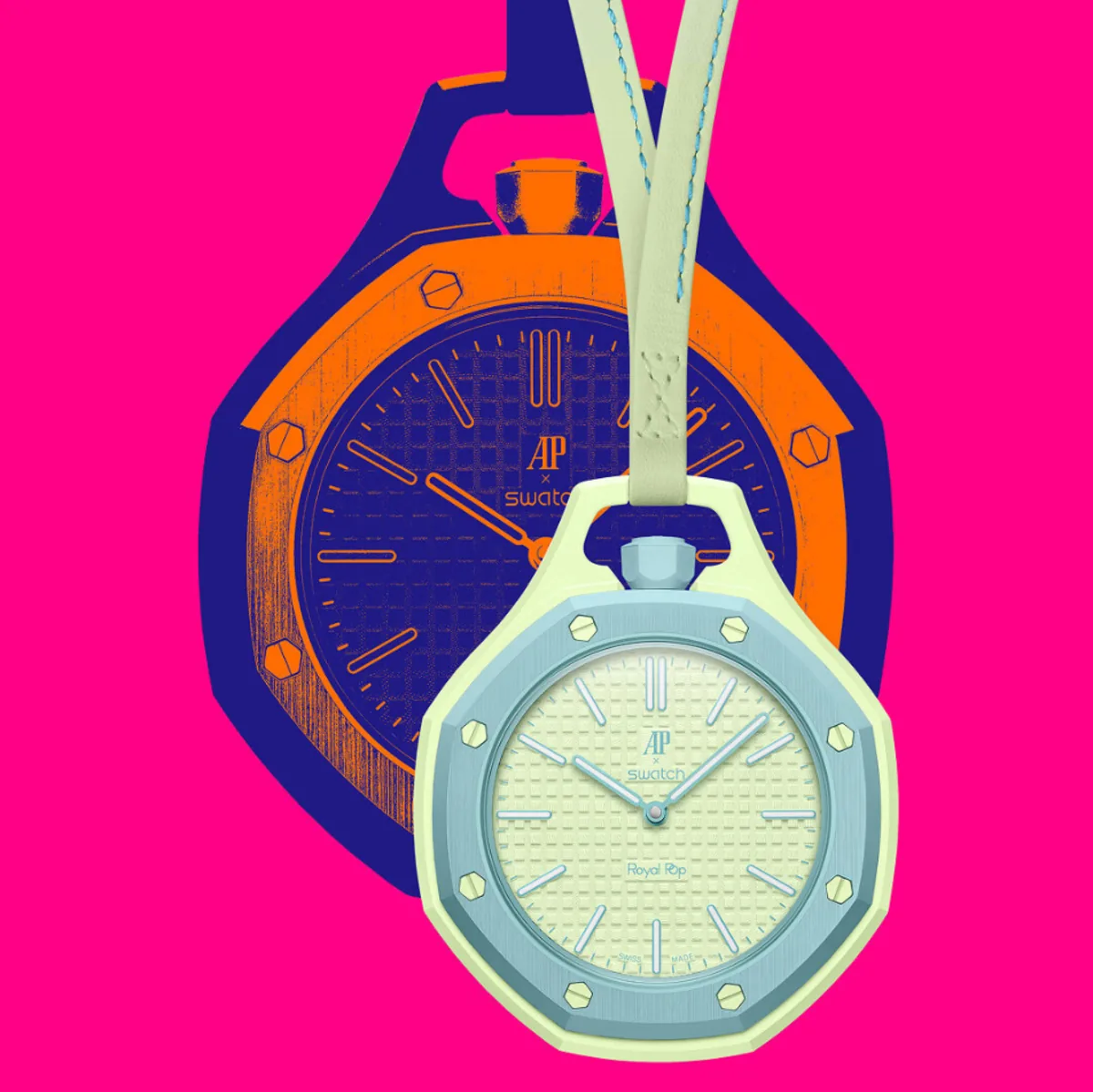 Royal Pop Swatch AP Pocket Watches Tikkaro Royal Pop Swatch AP Pocket Watches Tikkaro